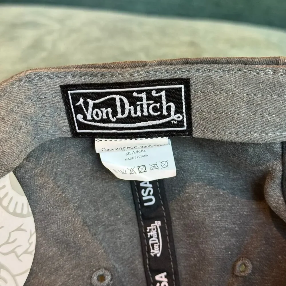 Von Dutch Black Distressed Vintage Hat NWT